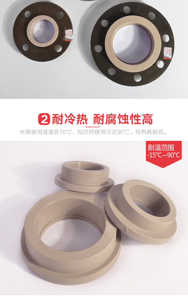 联塑ppr法兰套法兰盘活套法兰4050637590110热熔水管配件定制dn40法兰