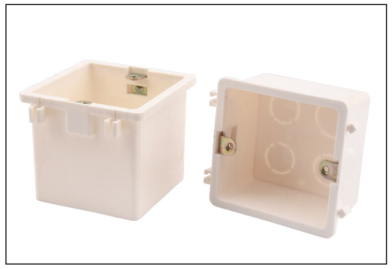 pvc86型冲孔底盒拼装盒装修暗盒预埋底盒接线盒构件厂预埋暗盒 86*50