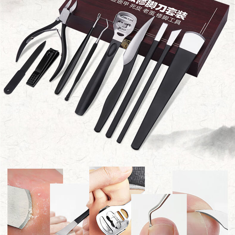 唐扣修脚刀套装扬州三把刀甲沟炎厚修脚趾嵌甲钳扦脚指甲刀去死皮工具