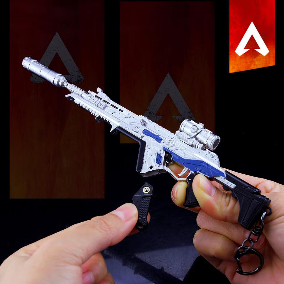 动力小子传家宝 apex英雄周边r-301卡宾枪合金模型 apex legends钥匙