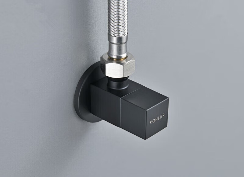 卫浴(k0hler)全铜方形冷热三角阀热水器阀门家用马桶止水阀4分八字阀