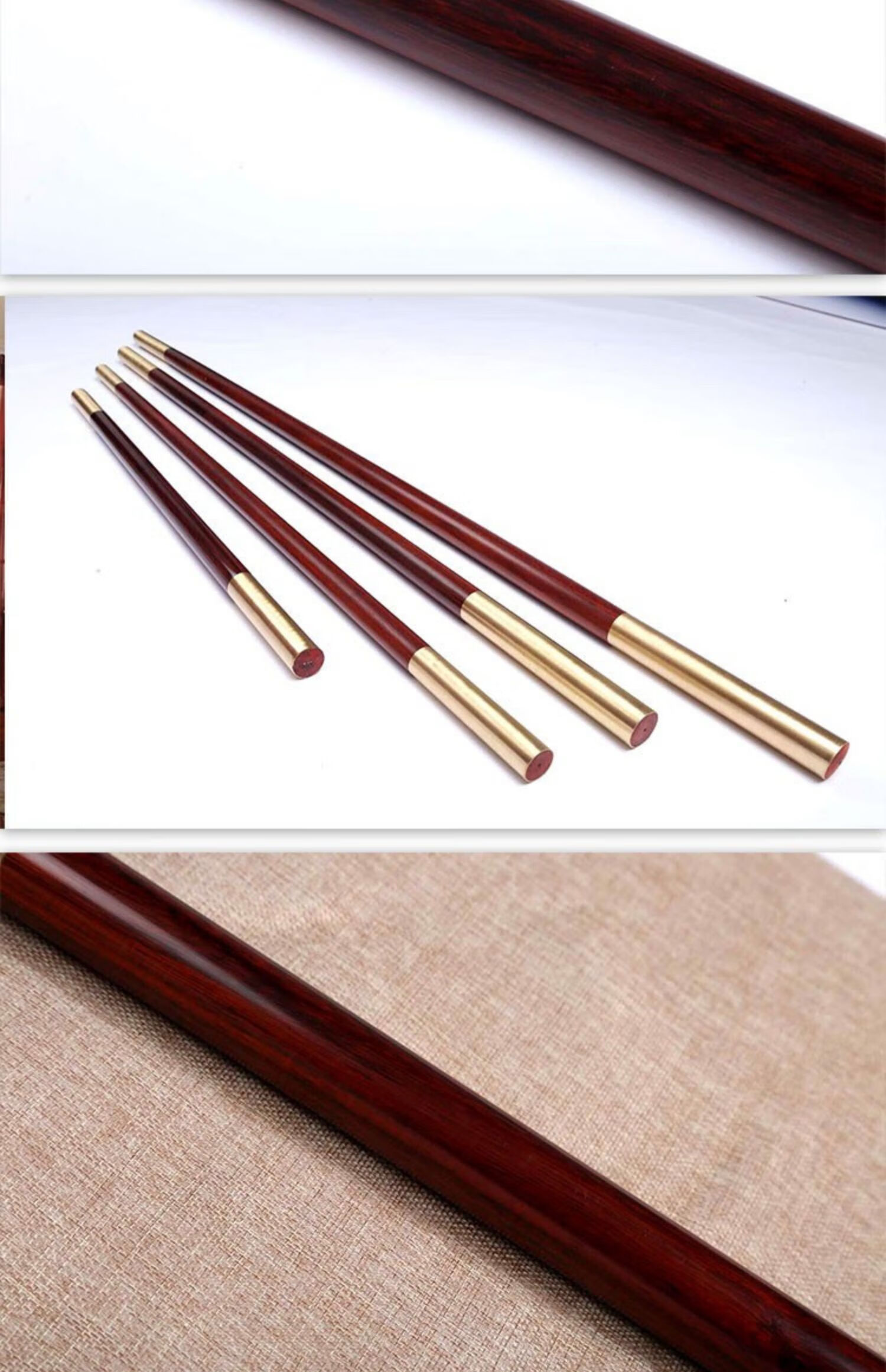 紫檀武术长棍实木短棍红木棍子齐眉棍太极鞭杆魔杖防身木棍 长1.