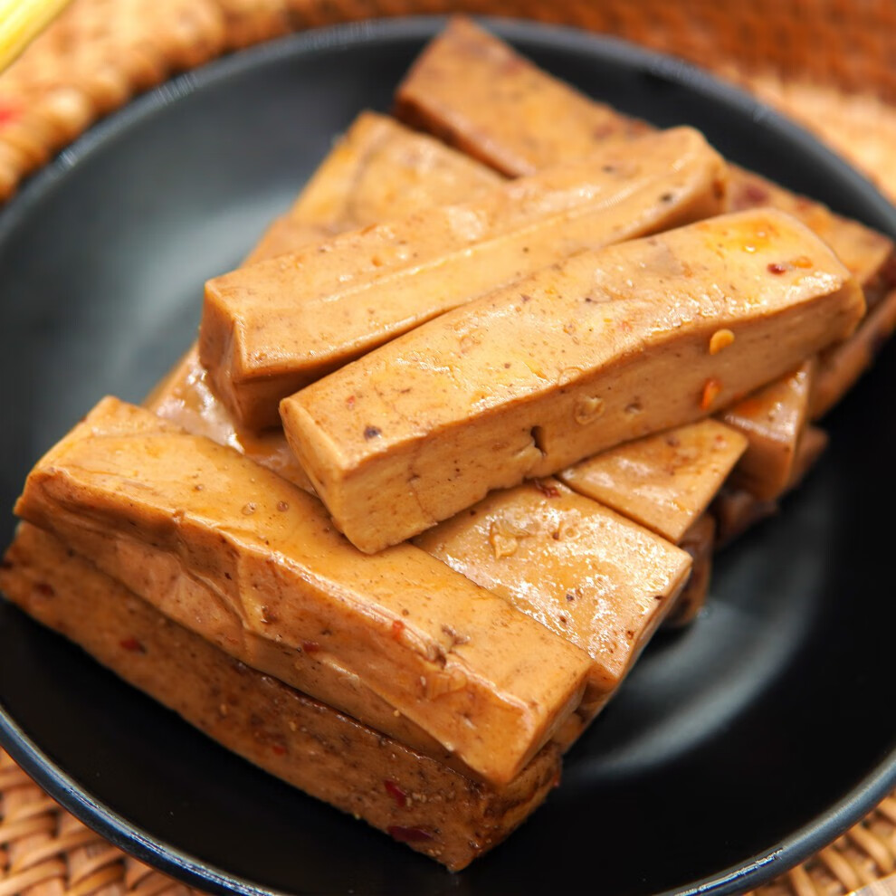 手磨豆干500g鸡汁五香辣山椒麻辣烧烤味嫩蒸qq豆干重庆零食品麻辣味2
