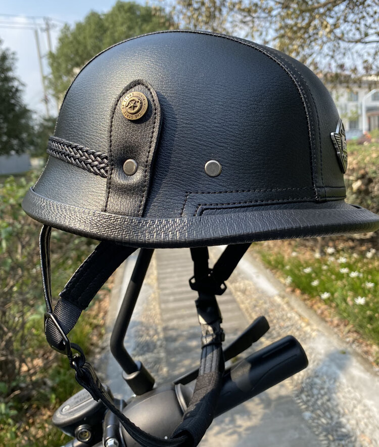 复古哈雷水瓢盔欧式摩盔63656668cm特大码xxxxl机车大头头盔半盔四季