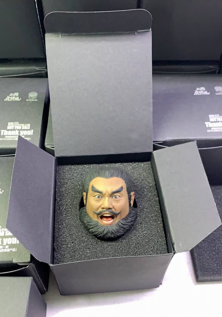 万代猴厂张飞全新现货inflamestoys猴厂16比例三国虎将张飞怒吼头雕