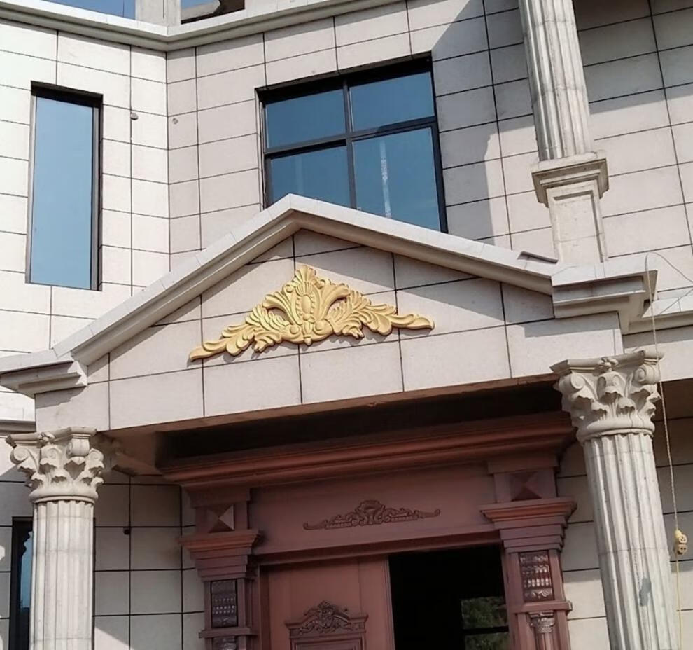 欧式门头花别墅外墙装饰浮雕仿砂岩浮雕eps泡沫浮雕欧式山花外墙别墅