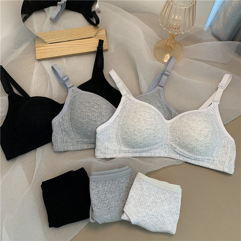 内衣女学生胸衣无钢圈背心文胸少女初中高中大学生套装18岁胸罩日系
