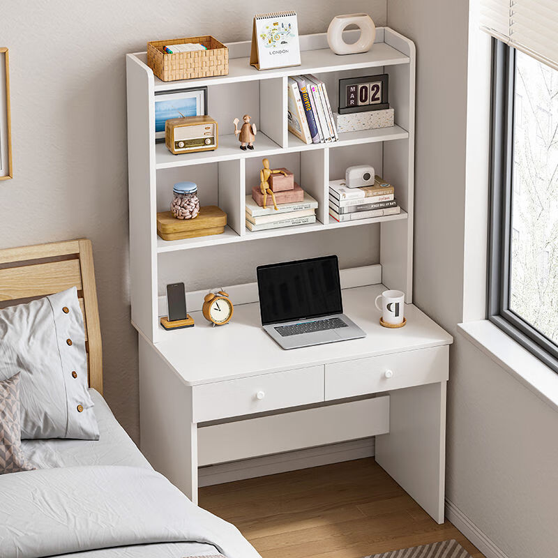 闽归书桌书架一体书柜学生桌子学习桌简易出租房家用卧室经济型电脑桌