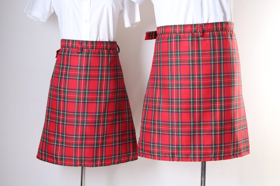 苏格兰裙子男复古风经典格纹男子围裙表演裙工作裙支持团购 红格 272.