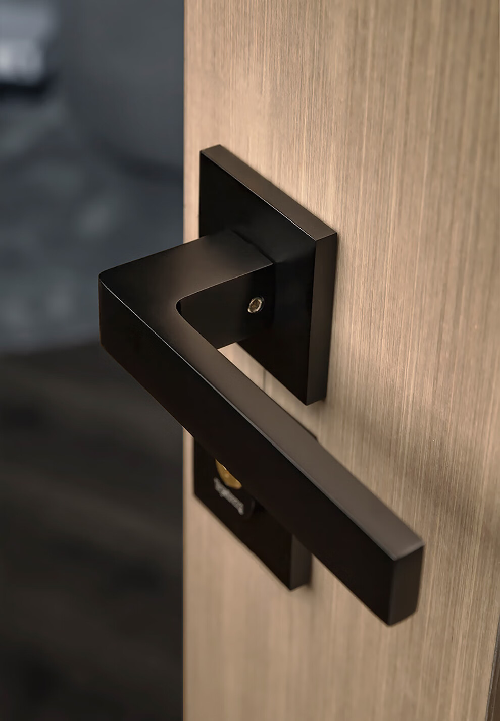 顶固 室内卧室房门锁 三件套现代简约分体静音铝合金木门锁具套装把手