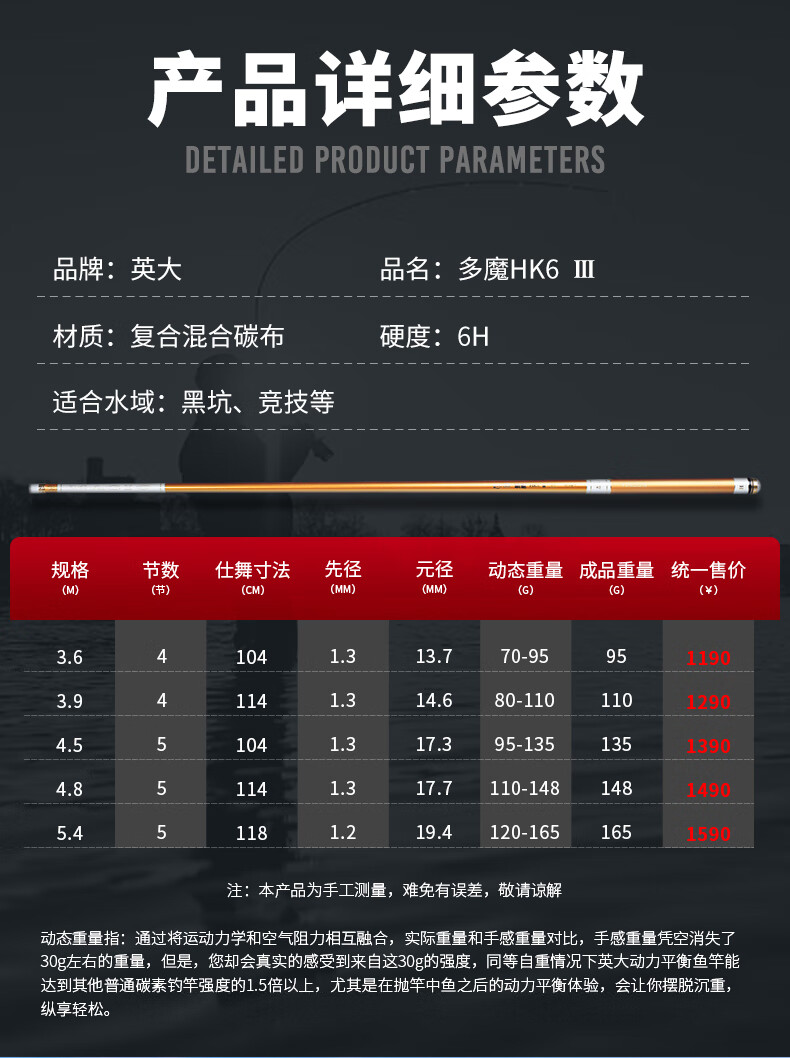 普雷斯顿鱼竿英大鱼竿多魔hk6三代黑坑竿28偏19调6h碳素超轻超硬正钓