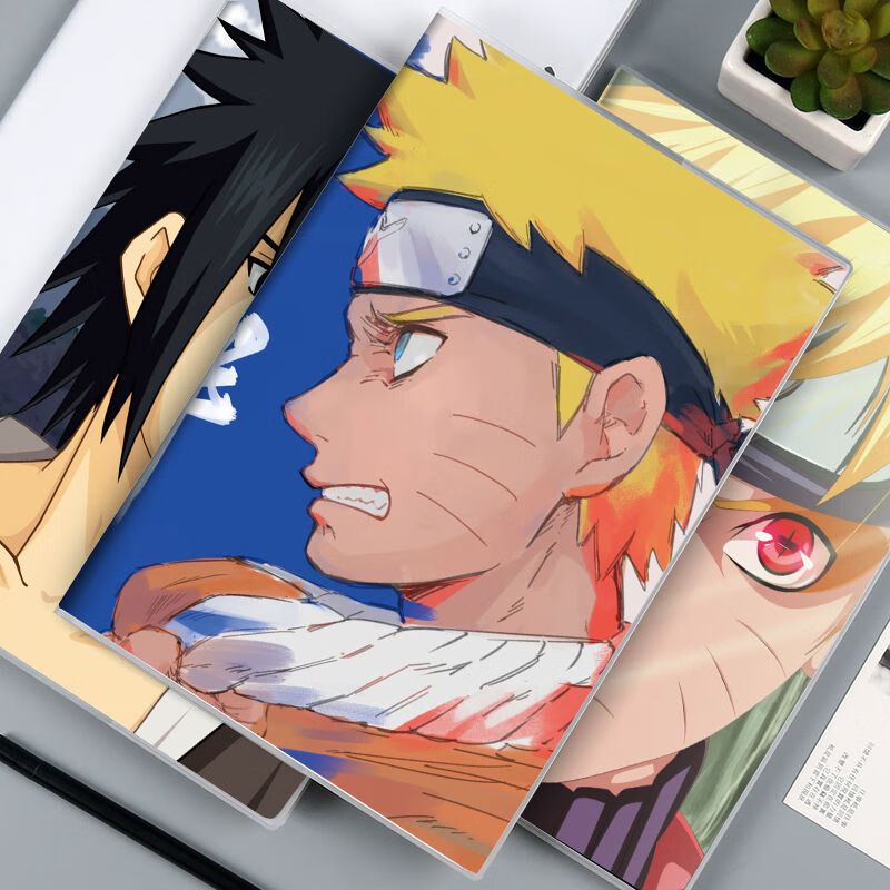 火影忍者鸣人笔记本厚本动漫周边学生32k胶套本来图定制日记事本火影