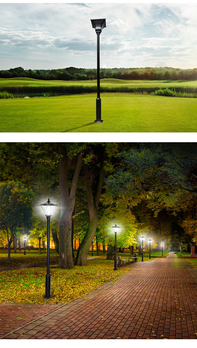 灯饰照明 室外/庭院灯 朵能 太阳能路灯景观灯小区公园户外防水3米高