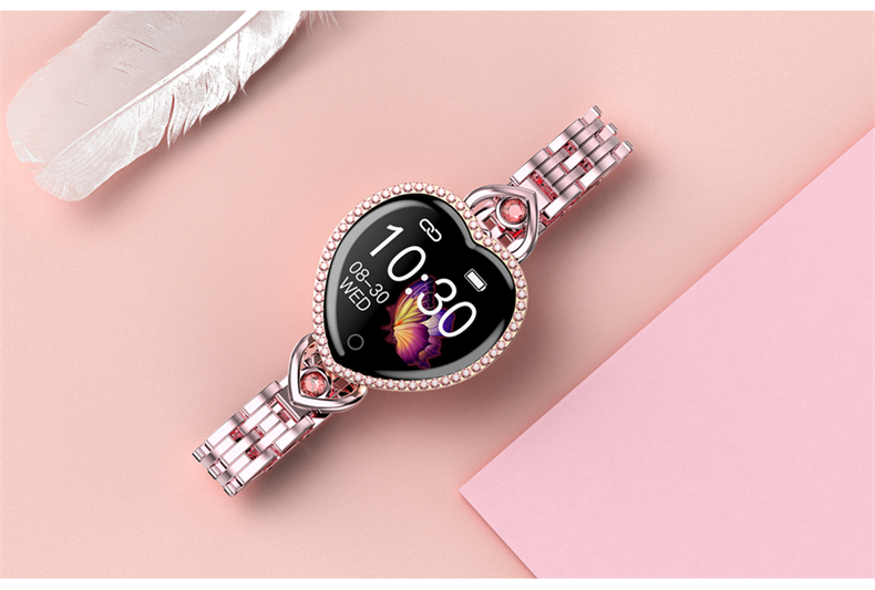 手环爱心形彩屏测心率血压睡眠闹钟多功能防水运动计步送女友闺蜜生日