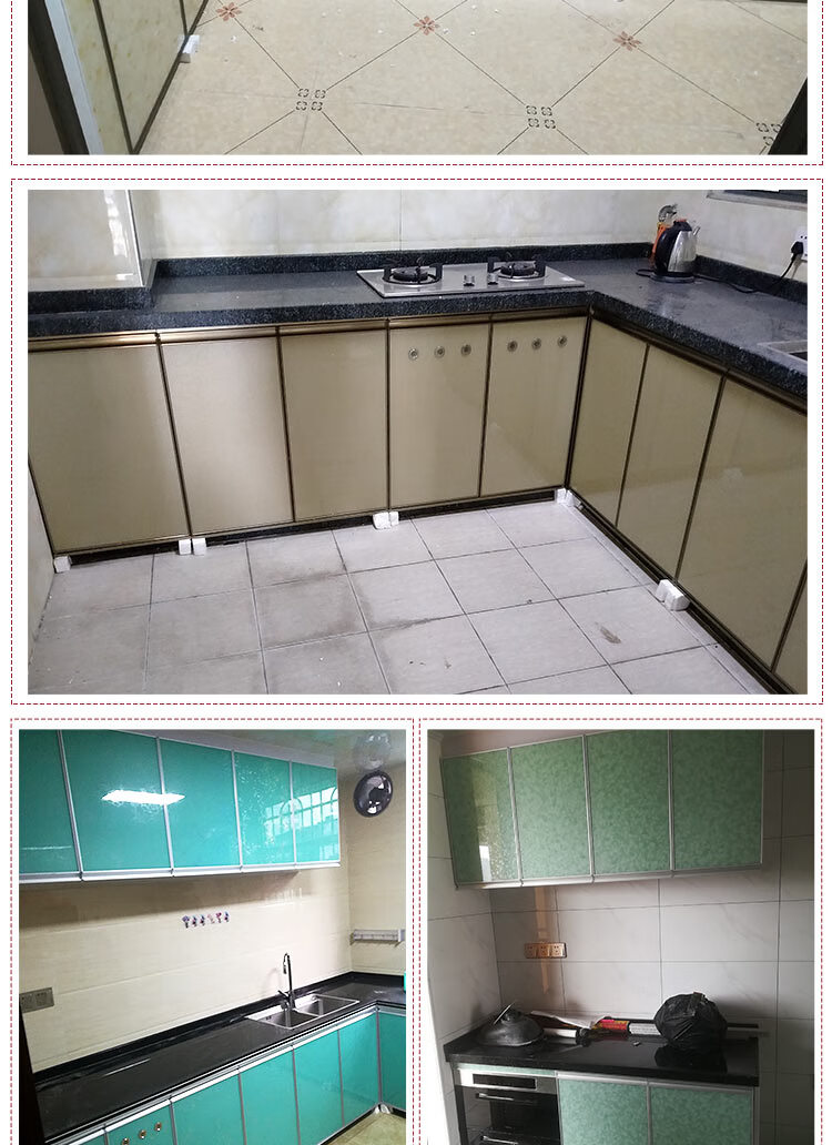 厨柜门橱柜门板定做钢化玻璃晶钢门定制厨房灶台洗手盆门板自装带框全