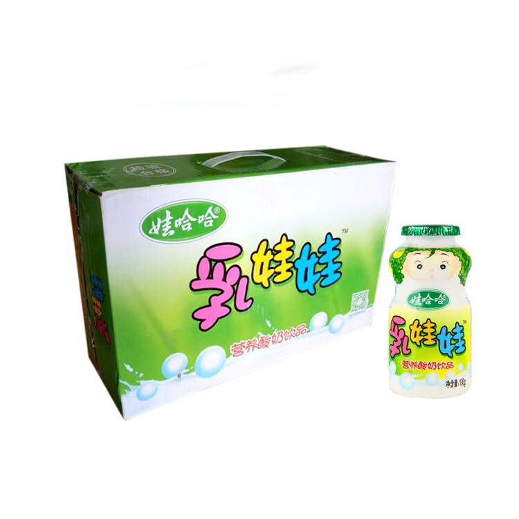 娃哈哈乳娃娃100g40瓶营养酸奶饮品哇哈哈乳酸菌益生菌牛奶原味