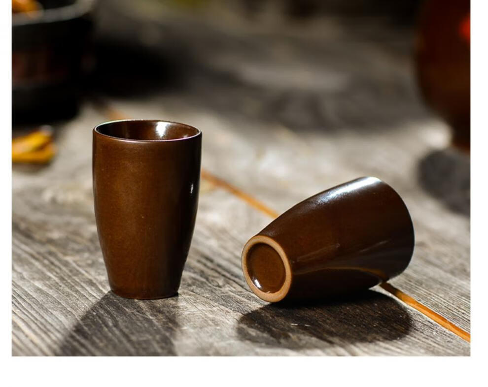 酒盏酒盏仿古酒杯小酒杯白酒杯中式小号小装酒坛一两酒瓶茶杯酒壶粗陶