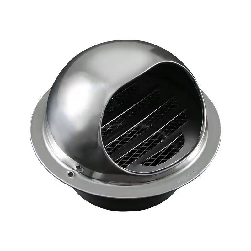 不锈钢加长风帽油烟机排烟管外墙出风口穿墙防风罩卫生间排气帽 亮光