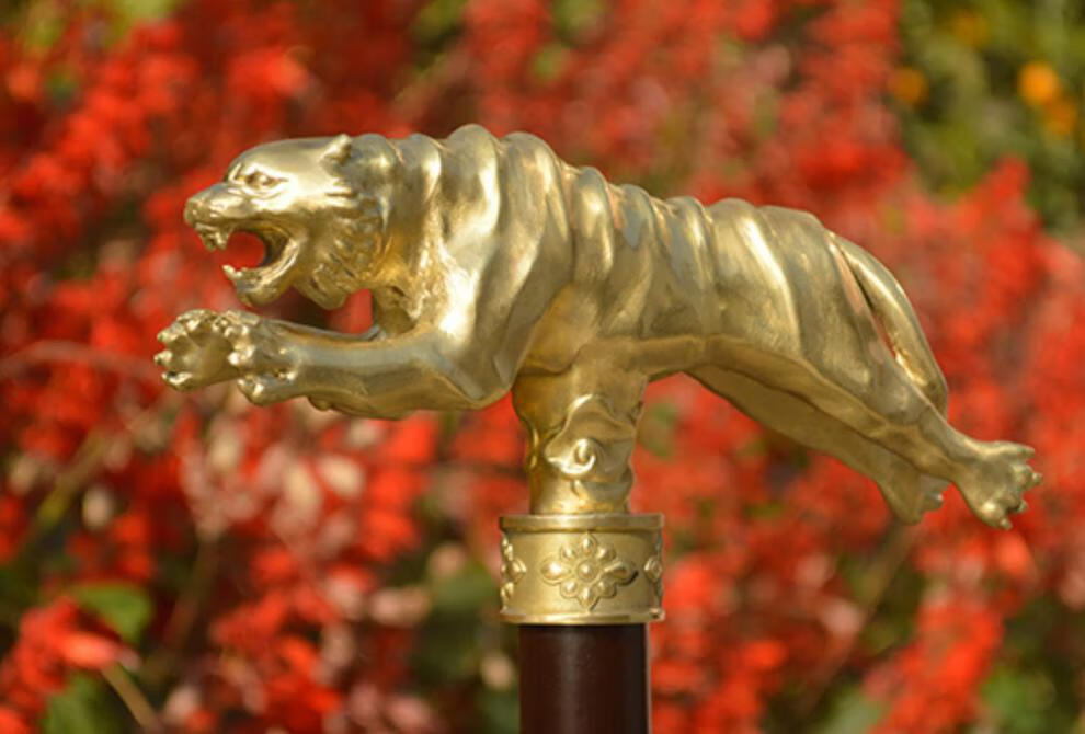 追龙同款手杖虎头拐杖 年轻人个性拐扙 定制道具户外登山杖防滑拐棍