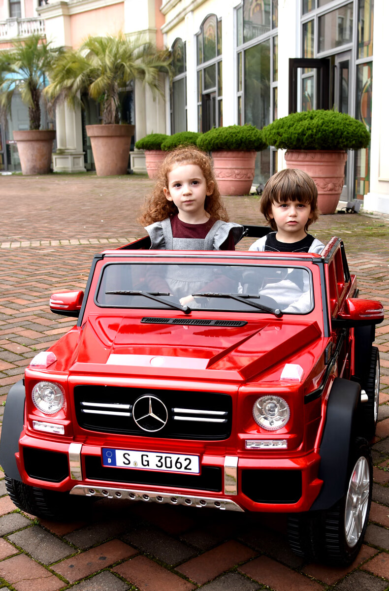 两个小孩汽车可坐人超大奔驰大g儿童电动四轮汽车双人坐小孩玩具宝宝
