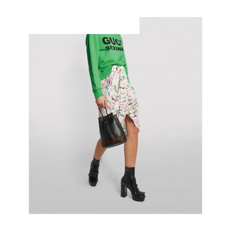 gucci古驰卫衣女士sexiness 口号卫衣代购 green s