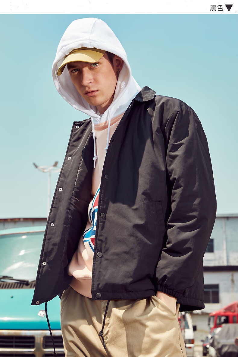 dickies棉服厚外套女情侣款印花秋冬防风保暖迪克斯夹克男8132 沙色