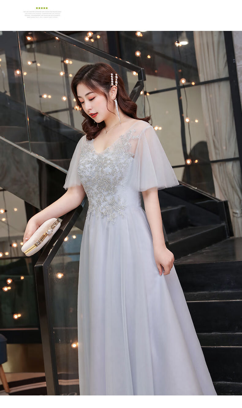 伴娘服胖mm大码显瘦伴娘裙礼服大码长款冬季胖mm200斤显瘦姐妹团宴会