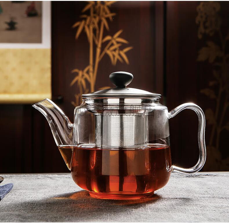 2022新款 耐热玻璃茶壶雅风玻璃茶壶加厚小茶壶家用餐厅酒店饭店