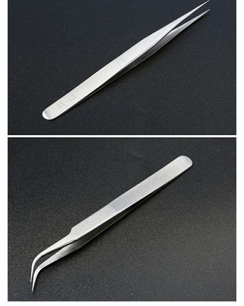 高精密嫁接睫毛镊子美睫师不锈钢镊子假睫毛种植睫毛夹子高精密金羽夹