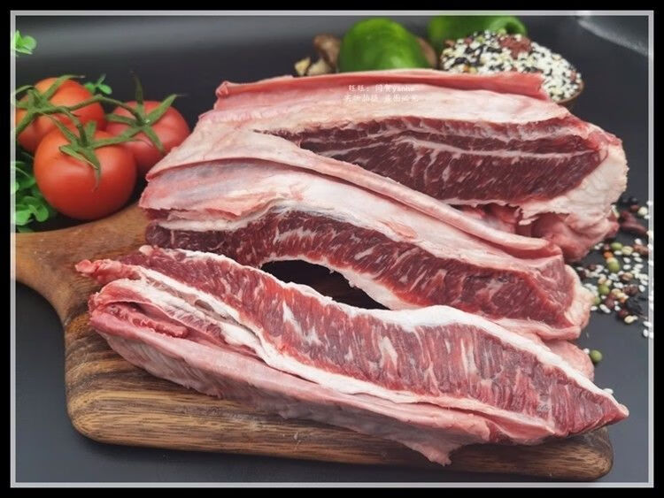 皓月5斤装冷冻 牛肉牛腩肋条胸腩连体排酸清真国产牛肉整块 2500g