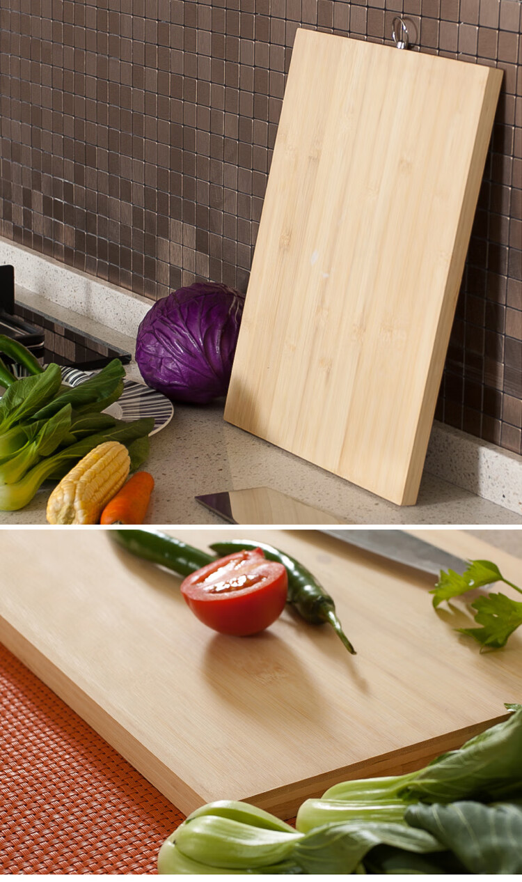 竹菜板切菜板大号实竹木砧板刀板小木占板案板擀面板 45x70cm竹砧板