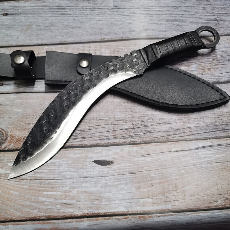 尼泊尔 大号野外生存军刀弯刀 多功能小刀 户外防身武w器刀锋利长军刃