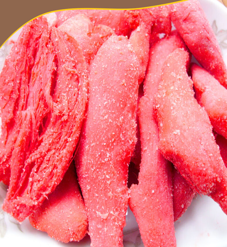 湖南特产盐津红姜砣姜片白姜干姜片手撕姜咸甜辣冰醋酱姜罐装零食 红