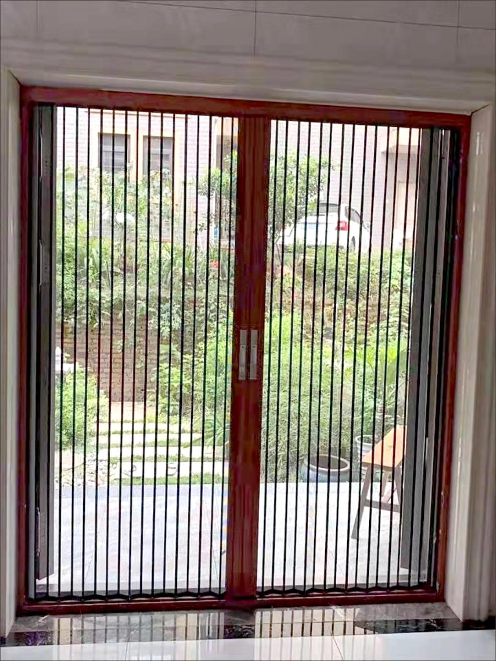 定制门帘金刚网折叠隐形纱门客厅阳台卧室大门防蚊虫猫狗老鼠咬铝合金