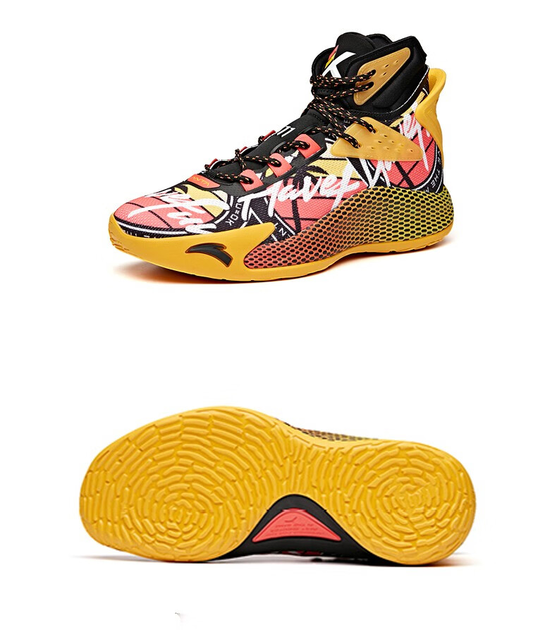 安踏kt5篮球鞋男鞋2020年冬季新款汤普森高帮运动鞋 黑/玫瑰金-5 7/40