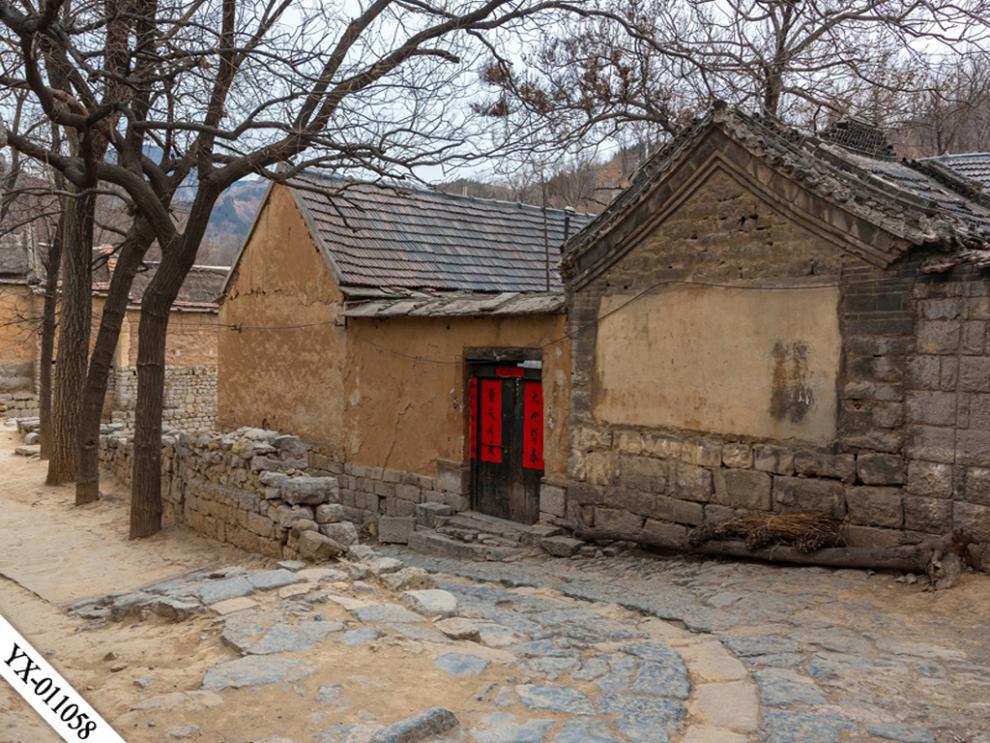 农村背景布直播 新款直播农村院落土墙房屋3d立体抖音玉米房田园风景