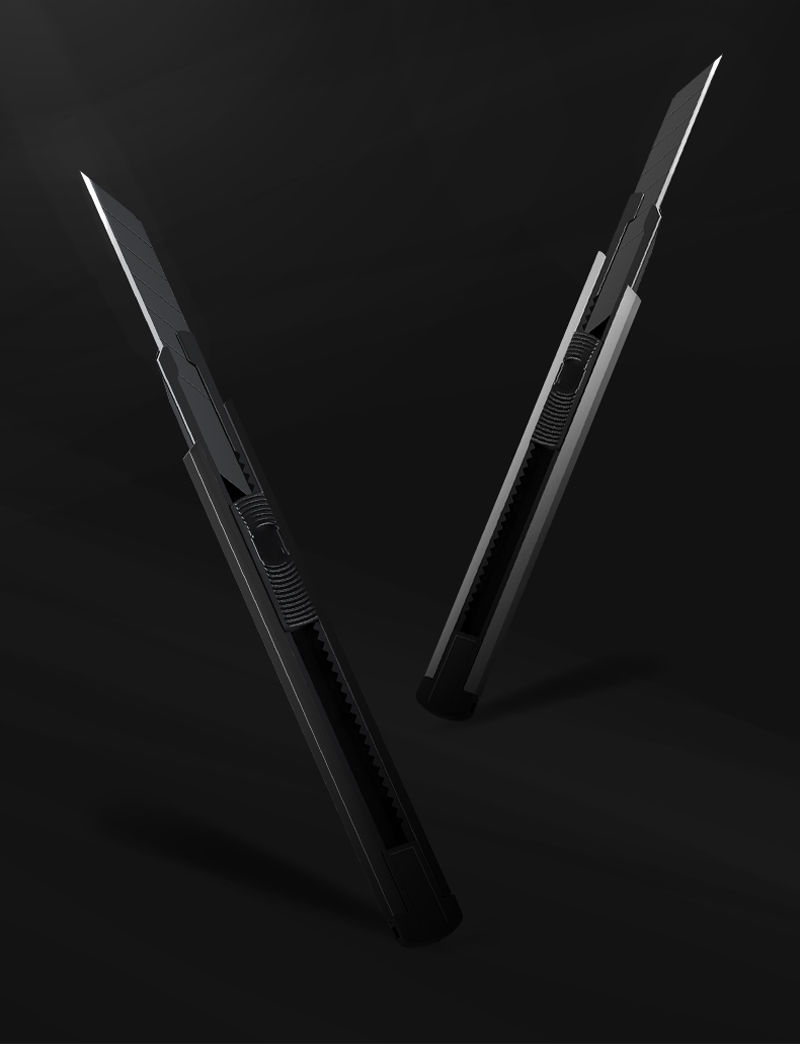 刀片美工刀壁纸刀进口德国不锈钢工业用金属裁墙纸刀小号定制绿色单只