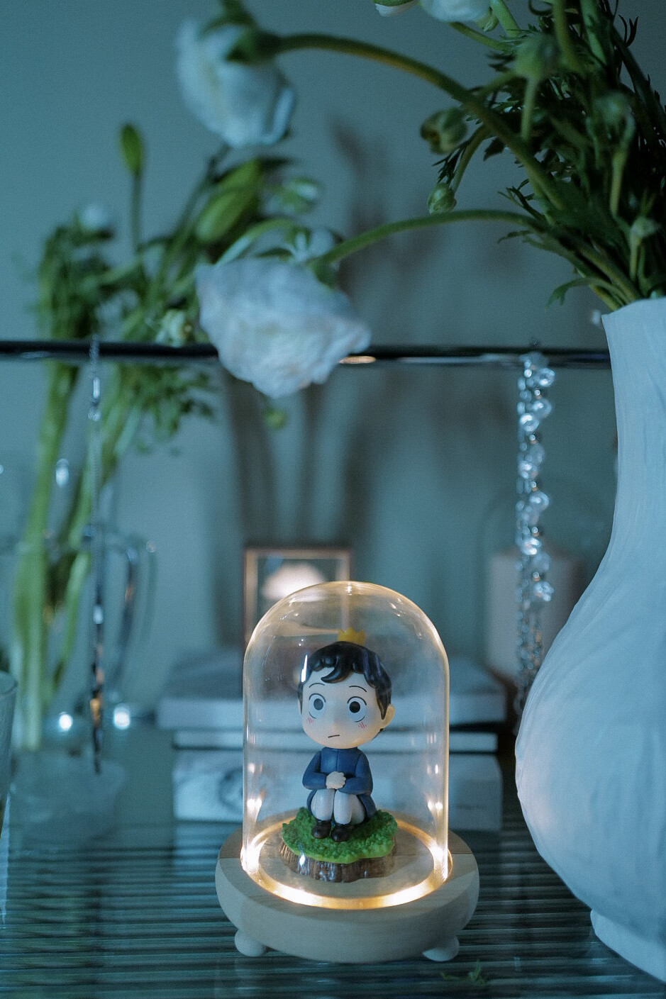 生日礼物全套动漫周边 模型送人礼物 全套五款 5个定制原木亮灯玻璃罩