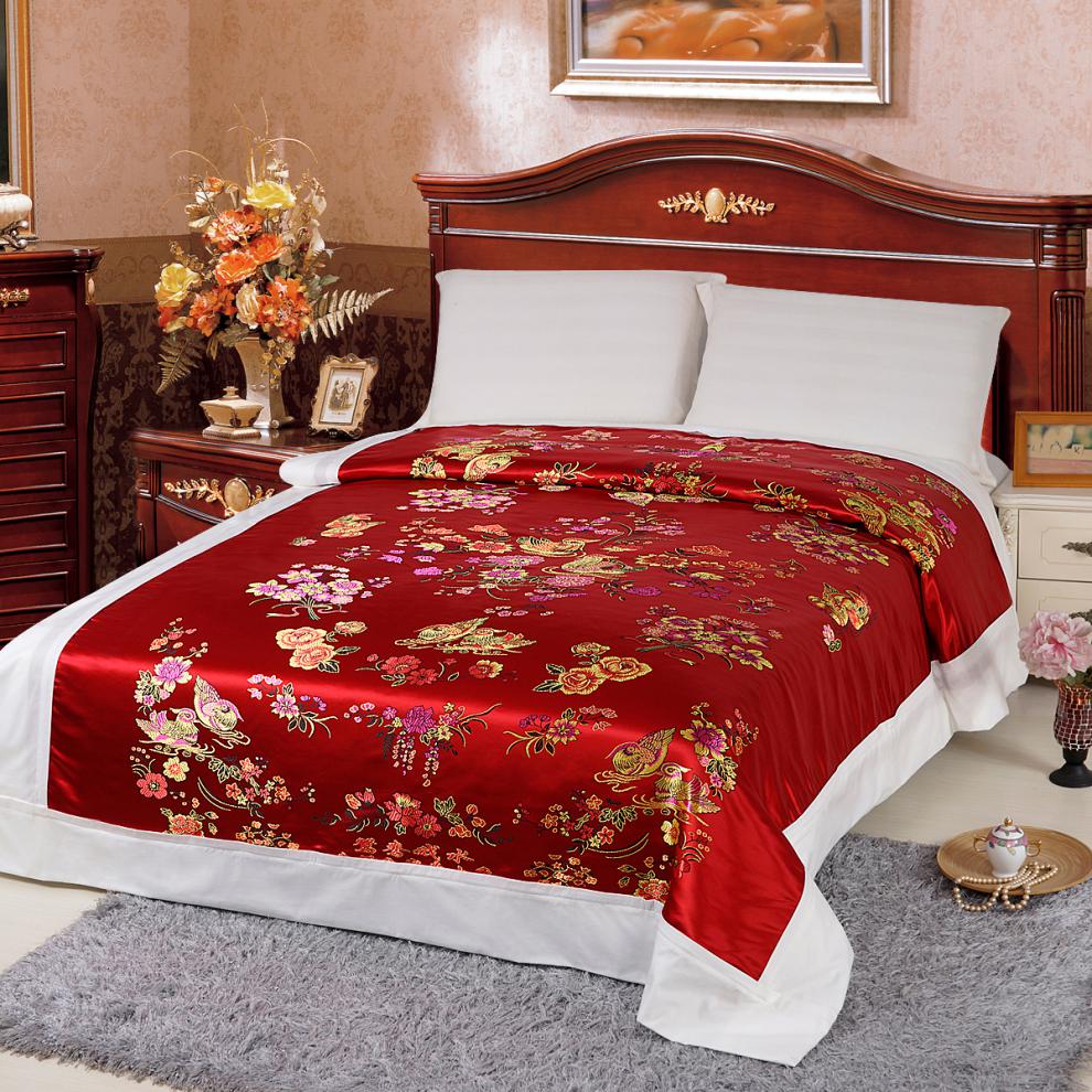 2022升级款被套老式杭州丝绸老式丝绸被套包边被罩杭州丝绸缎面结婚