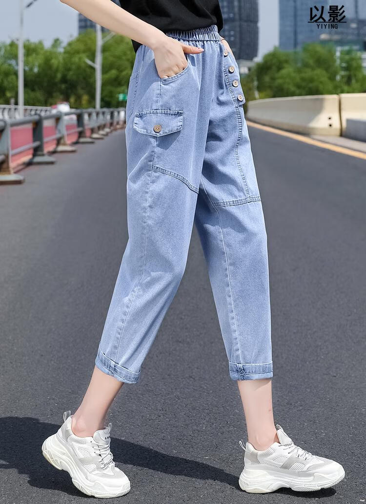 牛仔裤子少女秋季2020新款时尚流行生女装秋天少女装高中生初中生女生