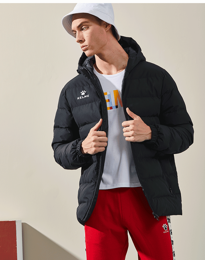 kelme卡尔美棉服男中长款冬季足球训练棉衣运动棉袄加厚外套3891417