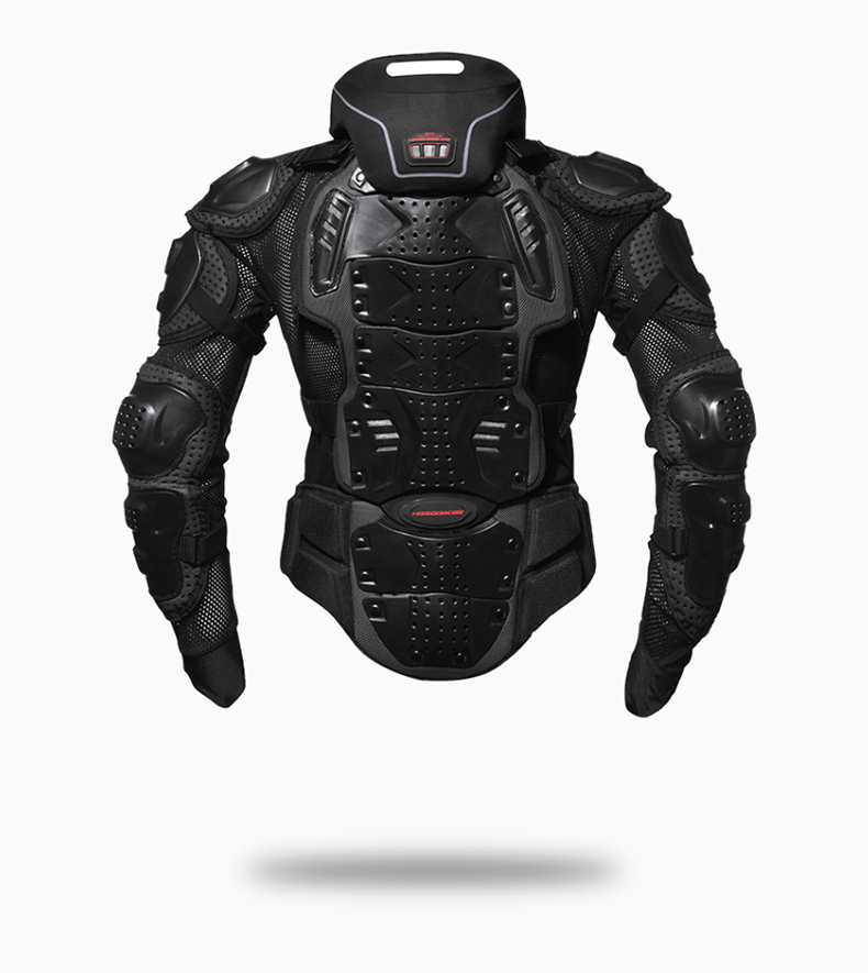 适用于越野摩托车护甲衣套装赛车衣盔甲套装护胸护背机车护具 加强版