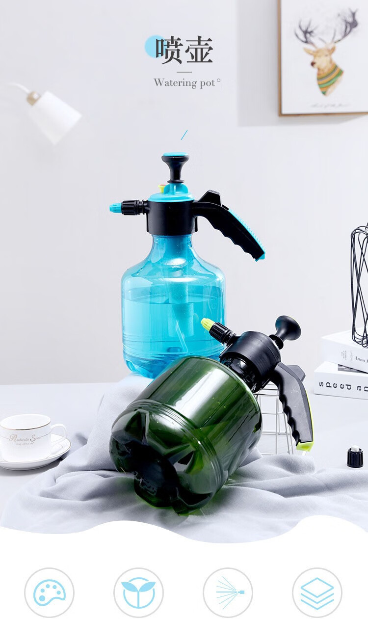 手动气压式喷壶3l小型喷雾器园艺工具洒水壶浇水壶大容量高压喷壶压力