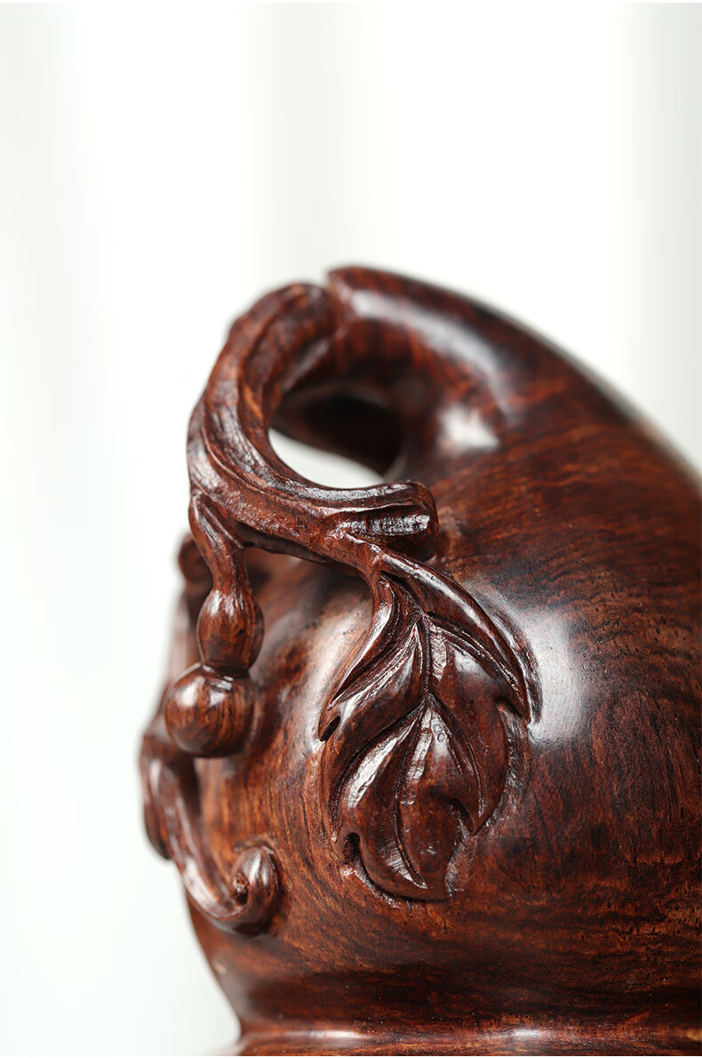 海南黄花梨小葫芦絮旧海黄金蝉葫芦把件小摆件正宗海南木雕工艺品雕刻