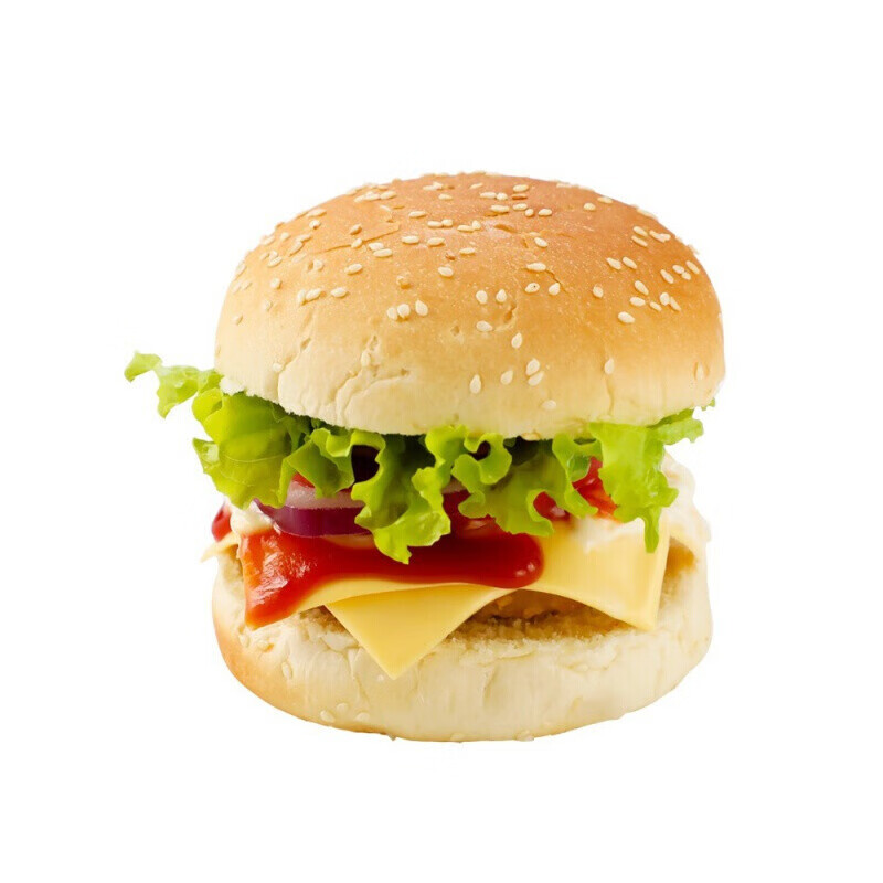 嘉顿汉堡胚10个包全麦面包胚家用diy材料汉堡包早餐烘焙即食商用圆形