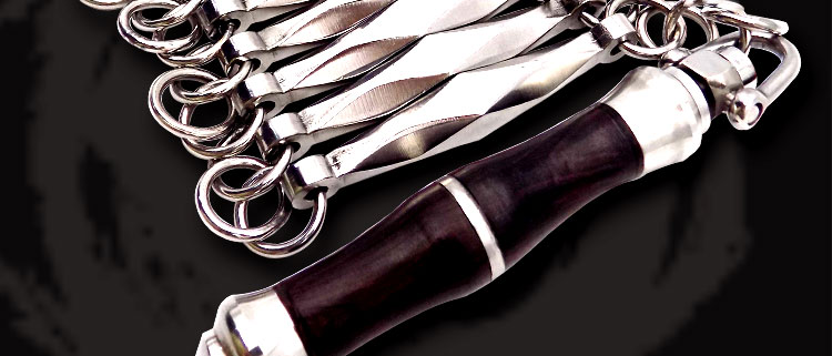 不锈钢实战表演武术训练初学者防身鞭子9九截鞭教程 牛皮把八棱1斤1