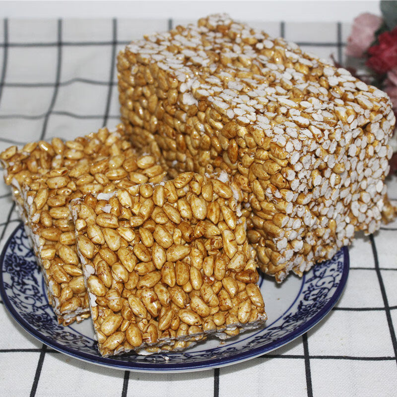 广西红糖米花糖16块/袋爆米花糖酥脆糖糤8090后怀旧儿时零食 红糖大米