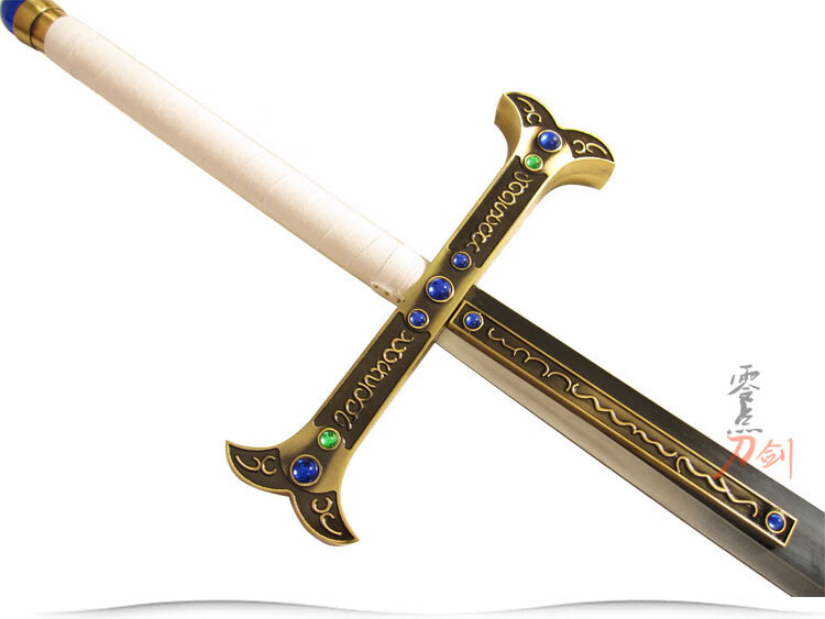 海贼王刀鹰眼黑刀周边刀夜十字架刀大剑豪鹰眼米霍克cos海贼动漫道具