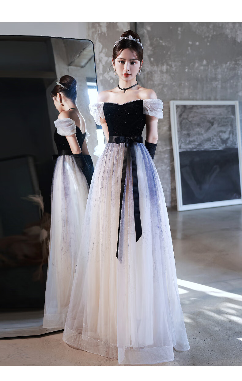 a礼服成人礼艺考声乐比赛法式艺考小晚礼服宴会质感仙气学生成人礼