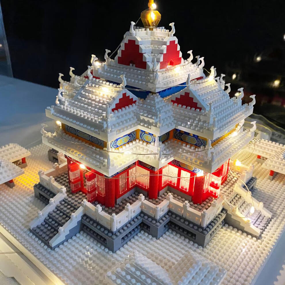 乐高lego积木高难度巨大型拼装玩具男孩子中国风皇宫微颗粒大城堡